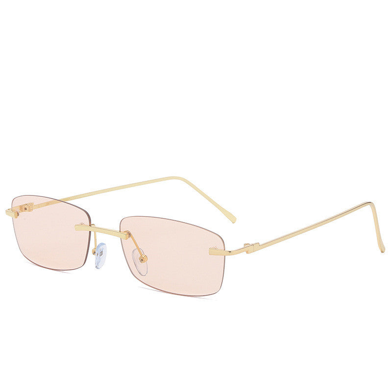 Rimless Cut-Edge Ocean Lens Sunglasses