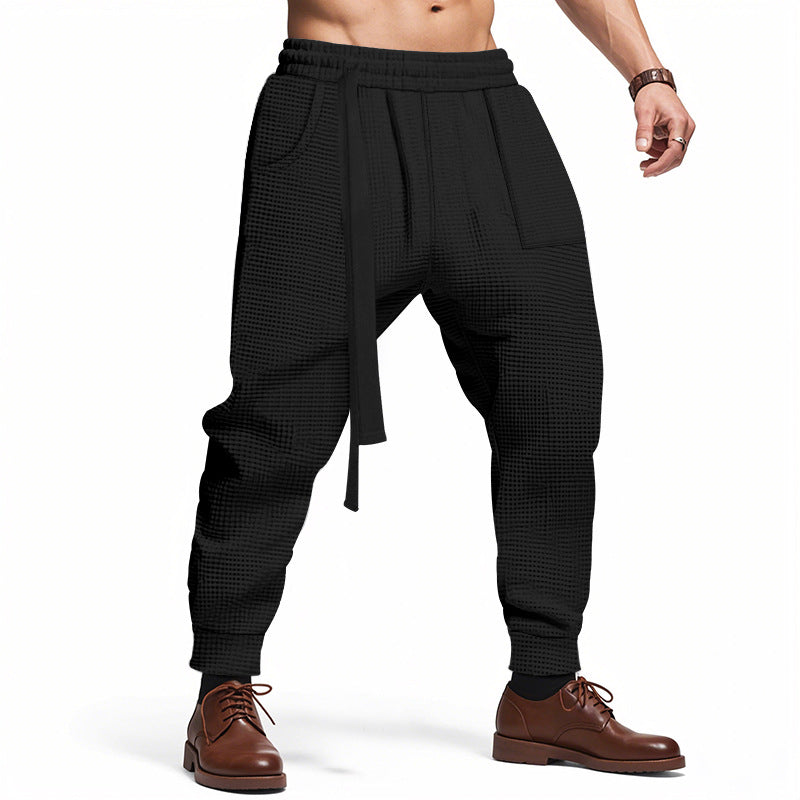 Solid Waffle-Knit Joggers Primordials