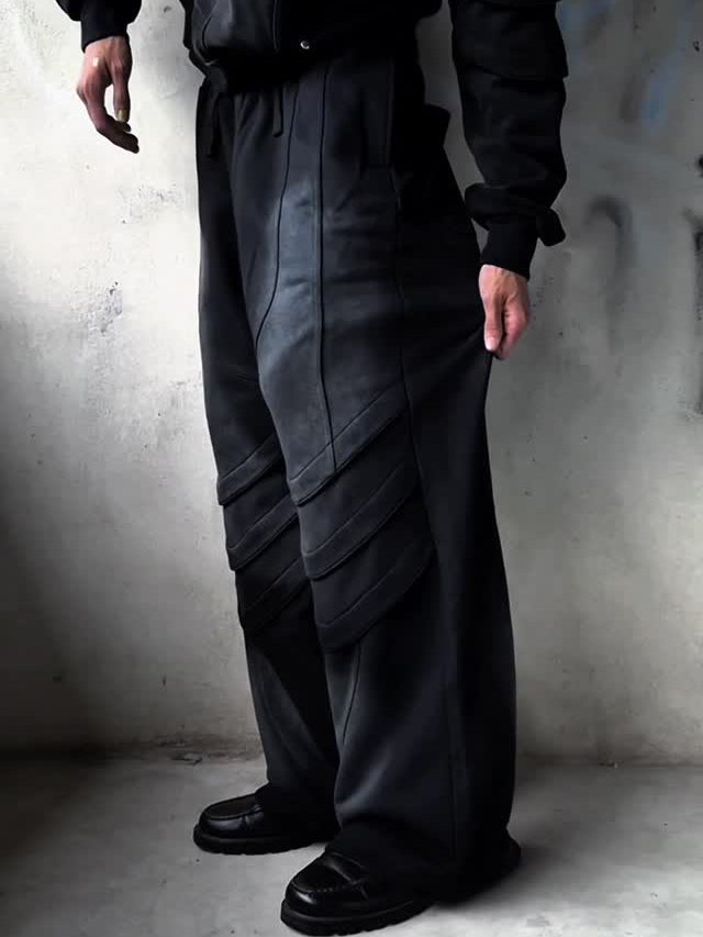 Avant-Garde Patchwork Casual Trousers
