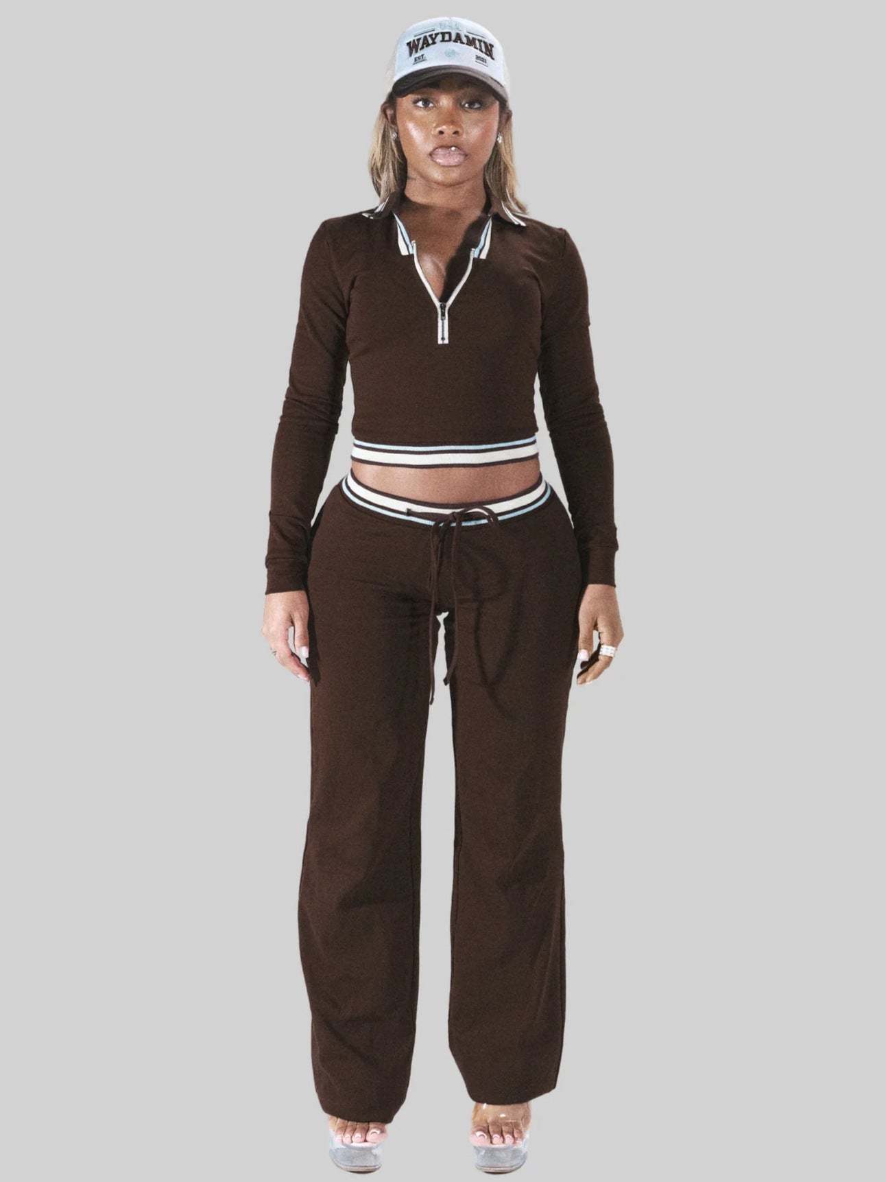 Retro Color-Block Long-Sleeve Co-ord Set Primordials