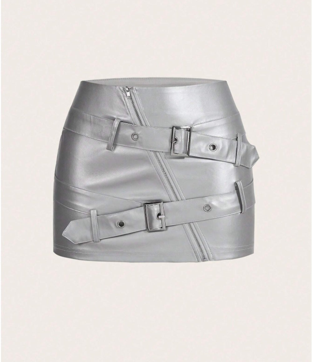 Faux Leather Bodycon Mini Skirt Primordials