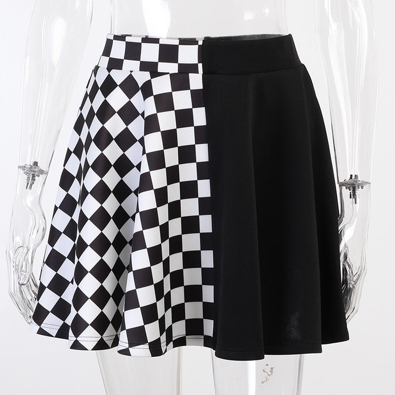 Gothic Plaid A-Line Mini Skirt - Primordials