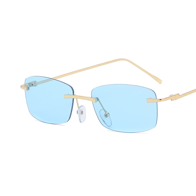 Rimless Cut-Edge Ocean Lens Sunglasses