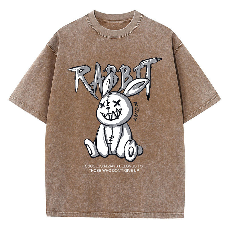 Rabbit Print Chenille Streetwear Tee Primordials