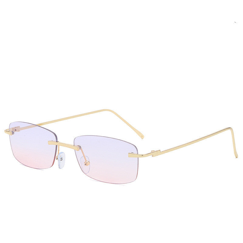 Rimless Cut-Edge Ocean Lens Sunglasses