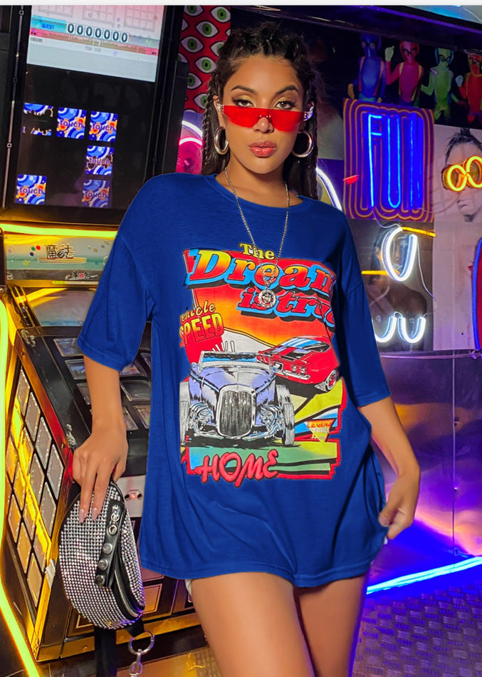 Oversized Cotton Album Art Streetwear Top Primordials