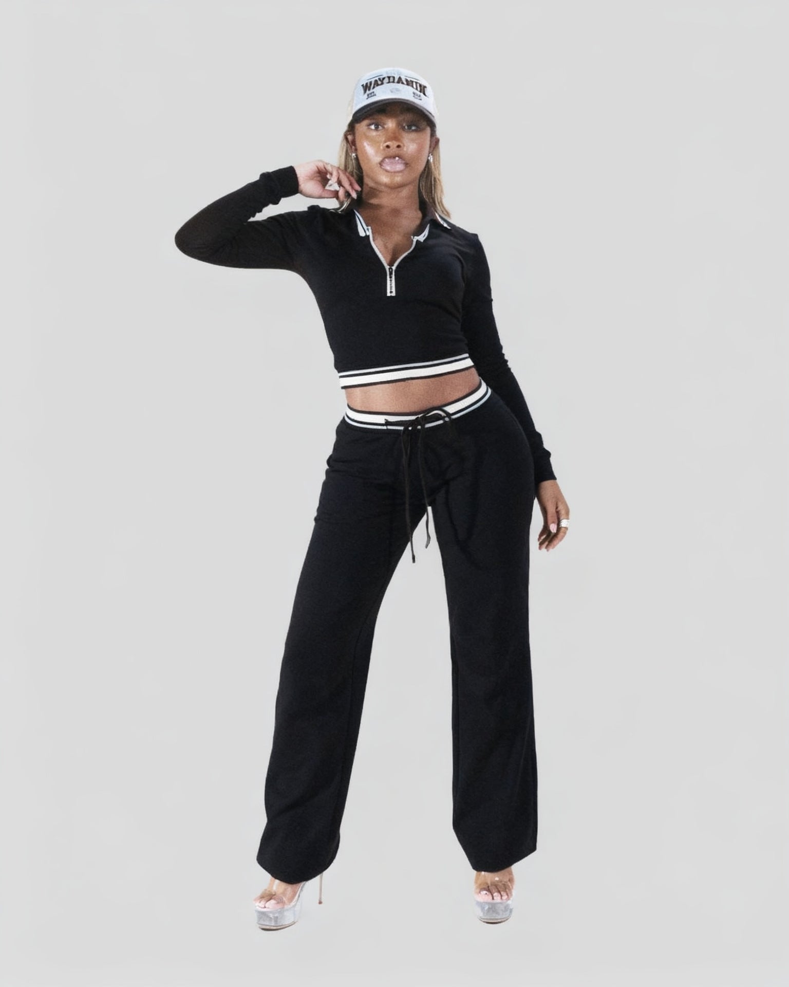 Retro Color-Block Long-Sleeve Co-ord Set Primordials