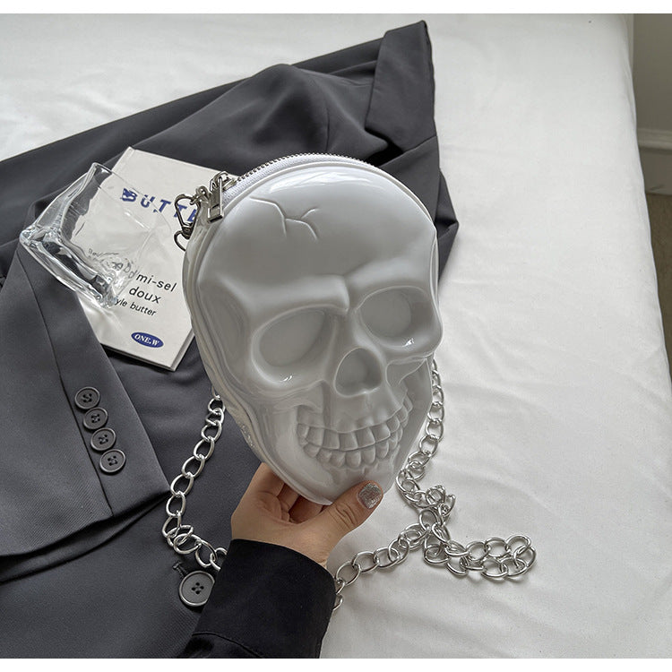 Chained Skull Silicone Crossbody Bag