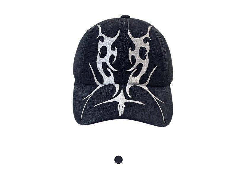 Flame Embroidered Streetwear Baseball Cap Primordials