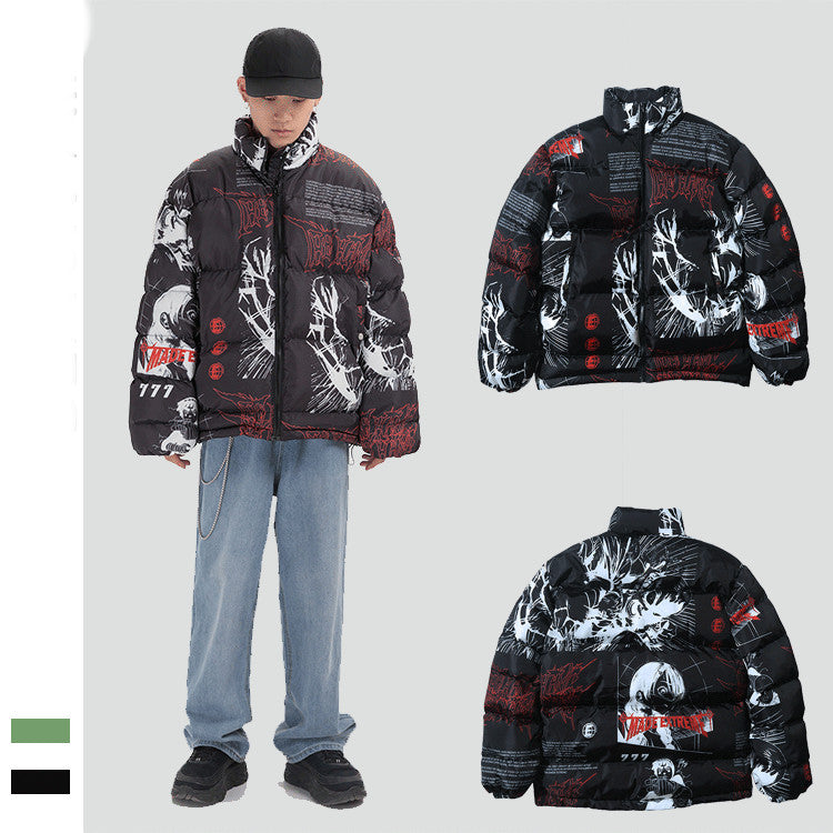 Personalized Creative Print Thick Cotton Jacket