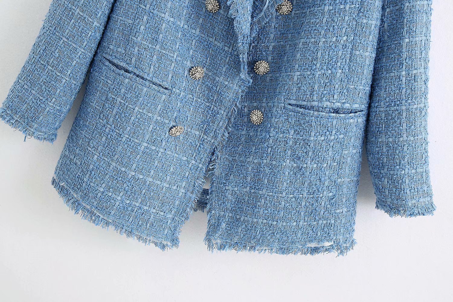 Retro Plaid Tweed Blazer Jacket Primordials