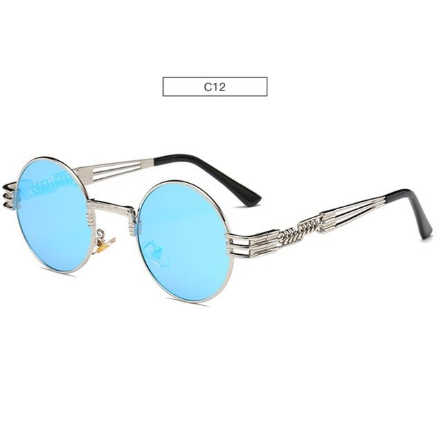 John Lennon Round Steampunk Mirrored Sunglasses