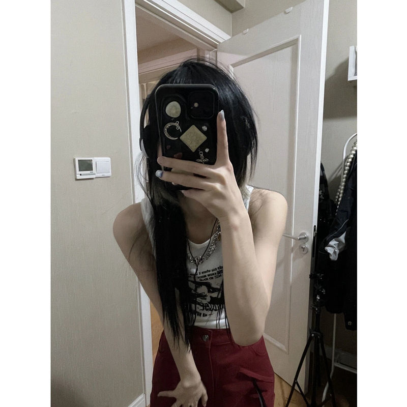 Y2K Kawaii Print Sleeveless Ribbed Knit Vest Primordials