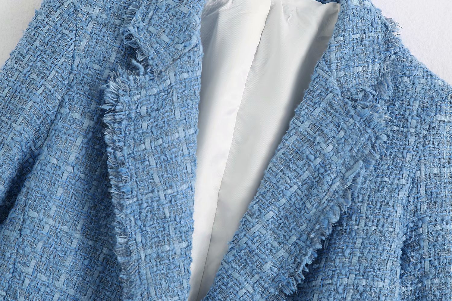 Retro Plaid Tweed Blazer Jacket Primordials