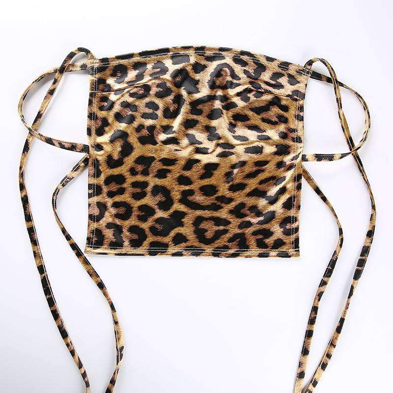 Leopard Print Fitted Tank Top