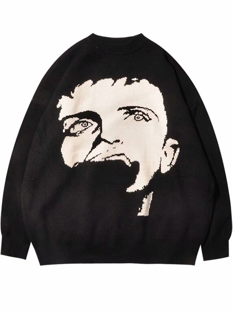 Korean Streetwear Graphic Print Sweater Primordials