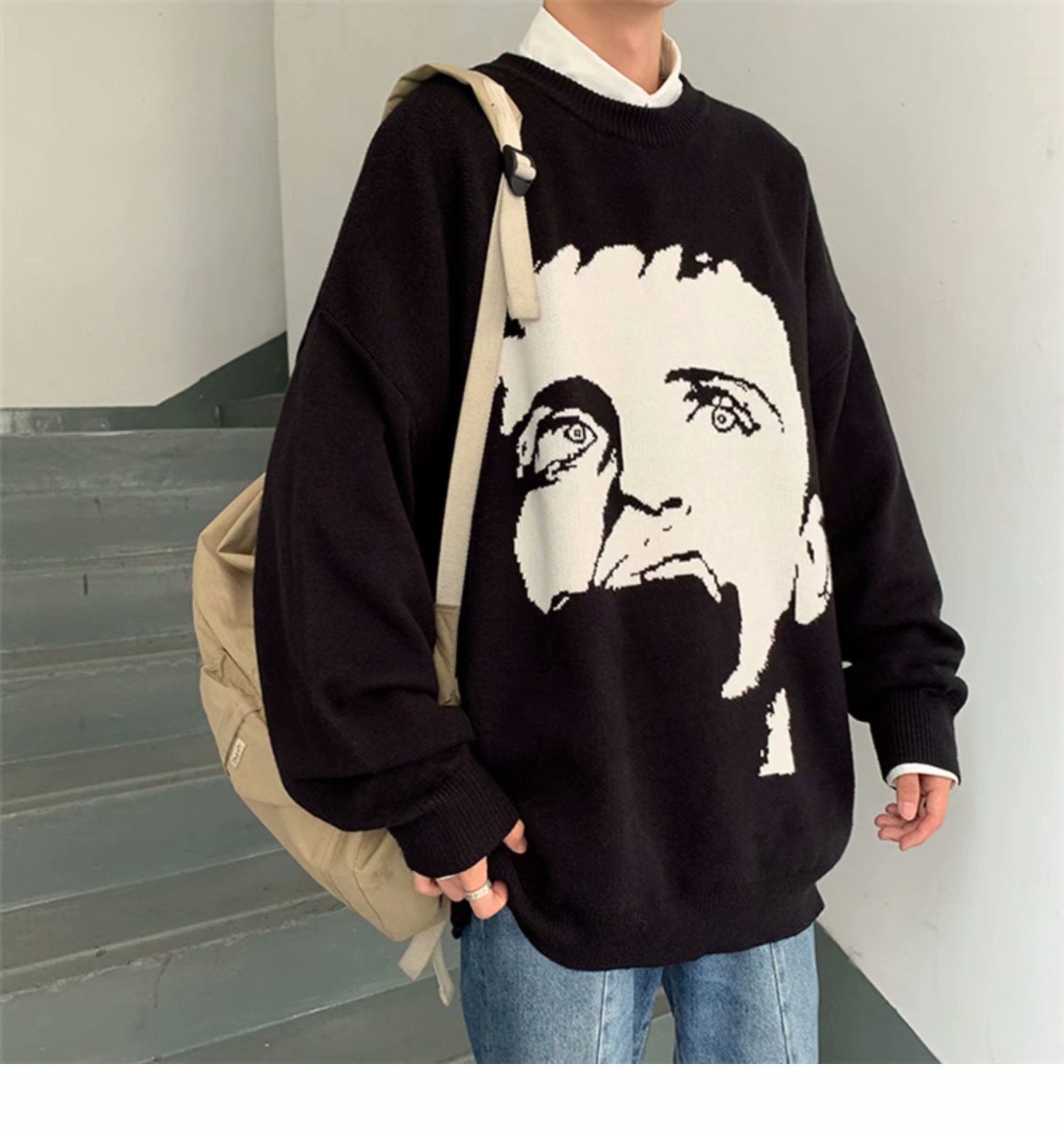 Korean Streetwear Graphic Print Sweater Primordials