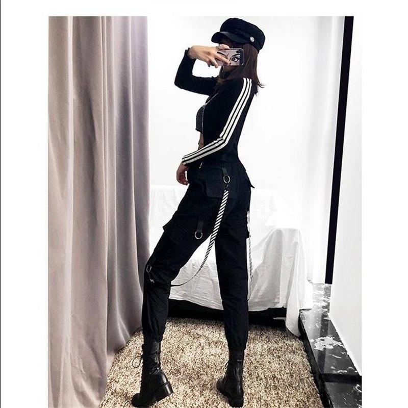 Black Cargo Jogger Trousers