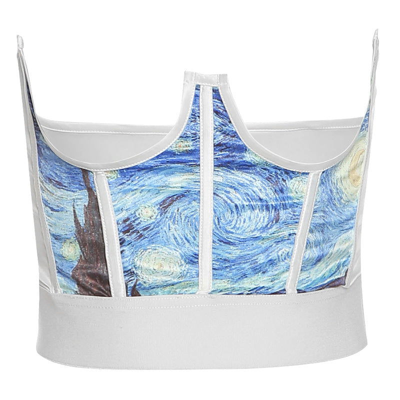 Art Print Fishbone Corset Top Primordials