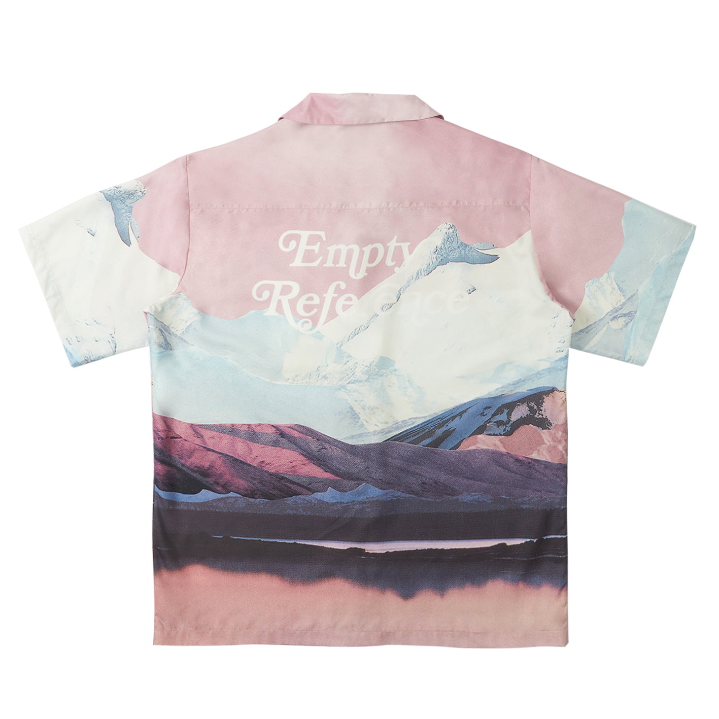 Pink Snow Mountain Print Short-sleeved Shirt Men's Trend Summer Loose Casual Shirt - Whispering Winds