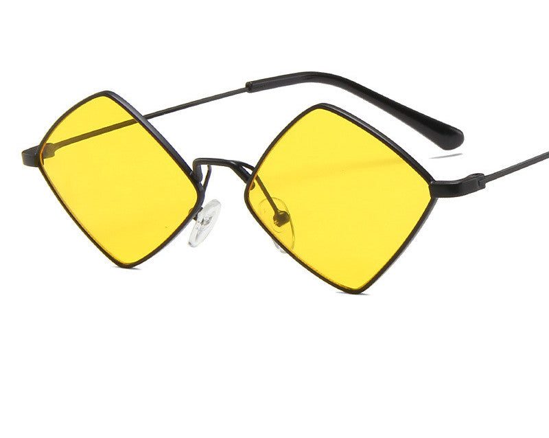 Retro Diamond Irregular Metal Sunglasses