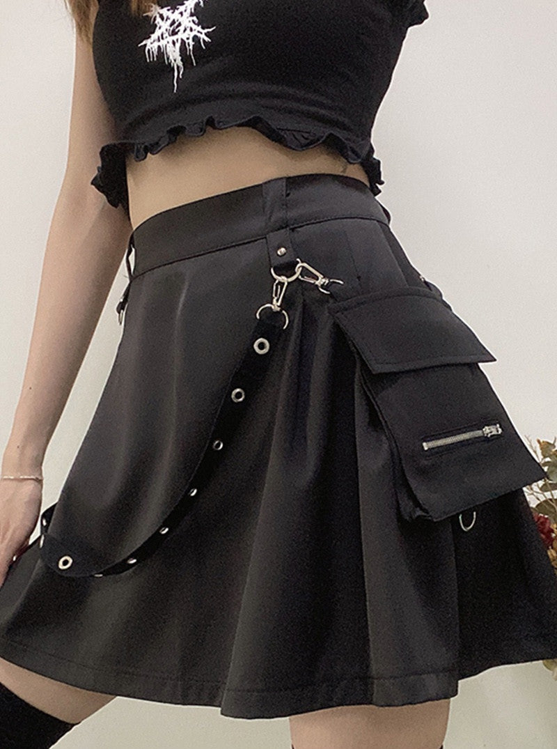 High-Waist Pocket Mini Skirt Primordials