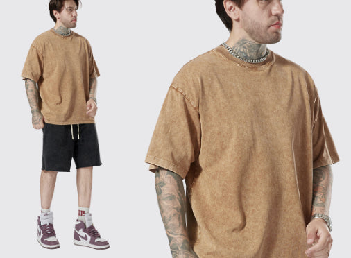 Men's Summer, Retro Streetwear, Loose Short-Sleeve