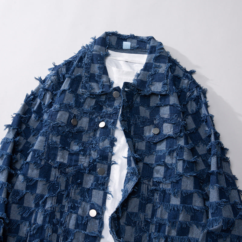 Fall Winter Loose Burr Denim Cowboy Jacket
