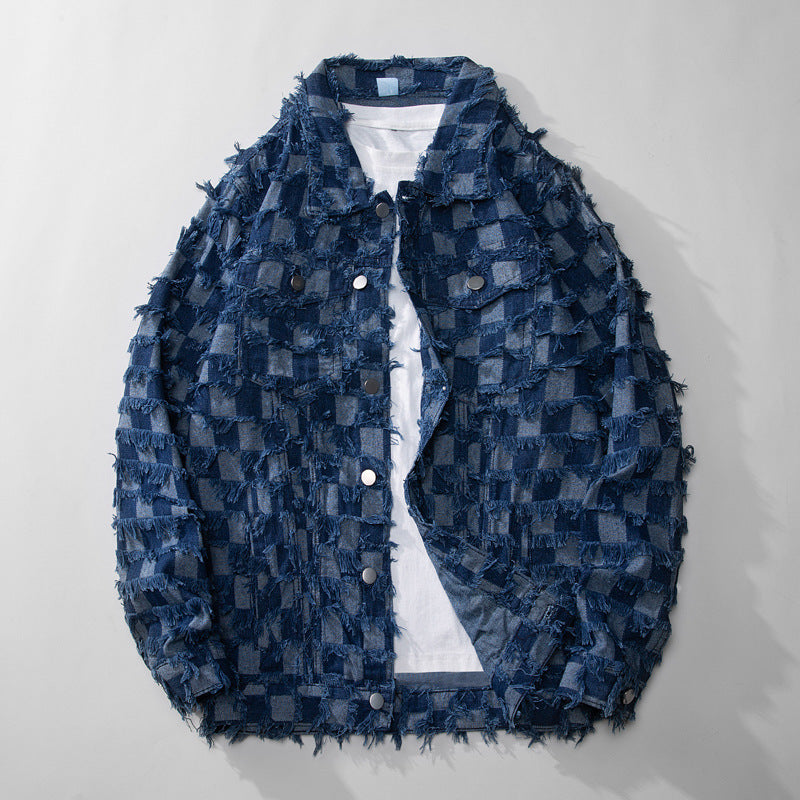 Fall Winter Loose Burr Denim Cowboy Jacket