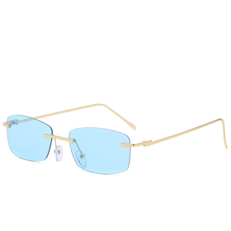Rimless Cut-Edge Ocean Lens Sunglasses