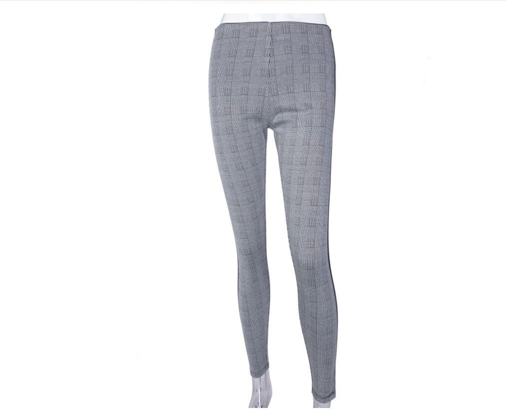 Ribbon High-Waist Stretch Pants
