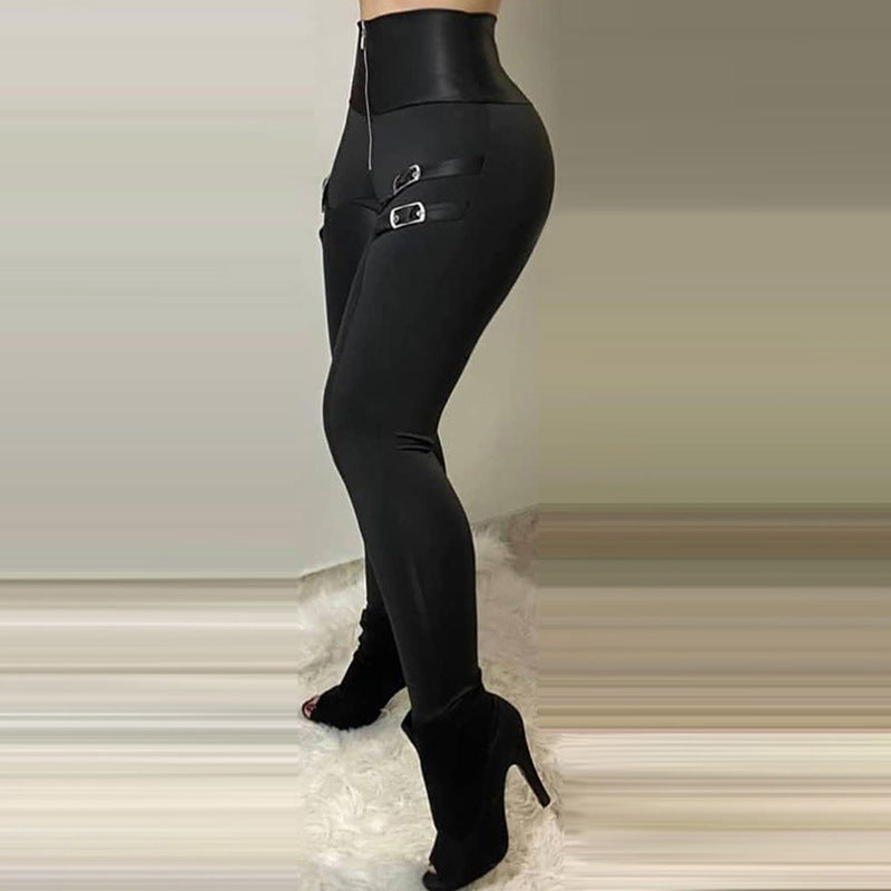 High-Waist Skinny Pencil Leggings