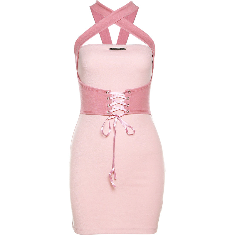 Waist-Tie Slim Flattering Dress