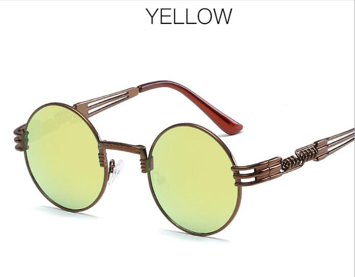 John Lennon Round Steampunk Mirrored Sunglasses