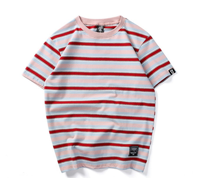 Harajuku Striped Casual Tee Primordials
