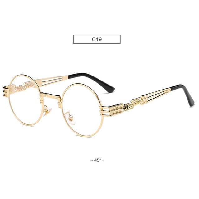 John Lennon Round Steampunk Mirrored Sunglasses