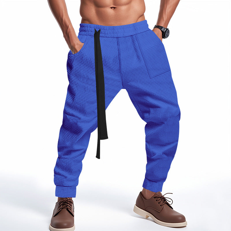 Solid Waffle-Knit Joggers Primordials