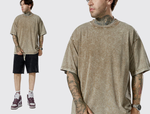 Men's Summer, Retro Streetwear, Loose Short-Sleeve