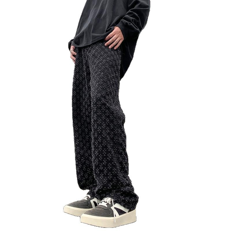 Jacquard Full-Print Streetwear Jeans