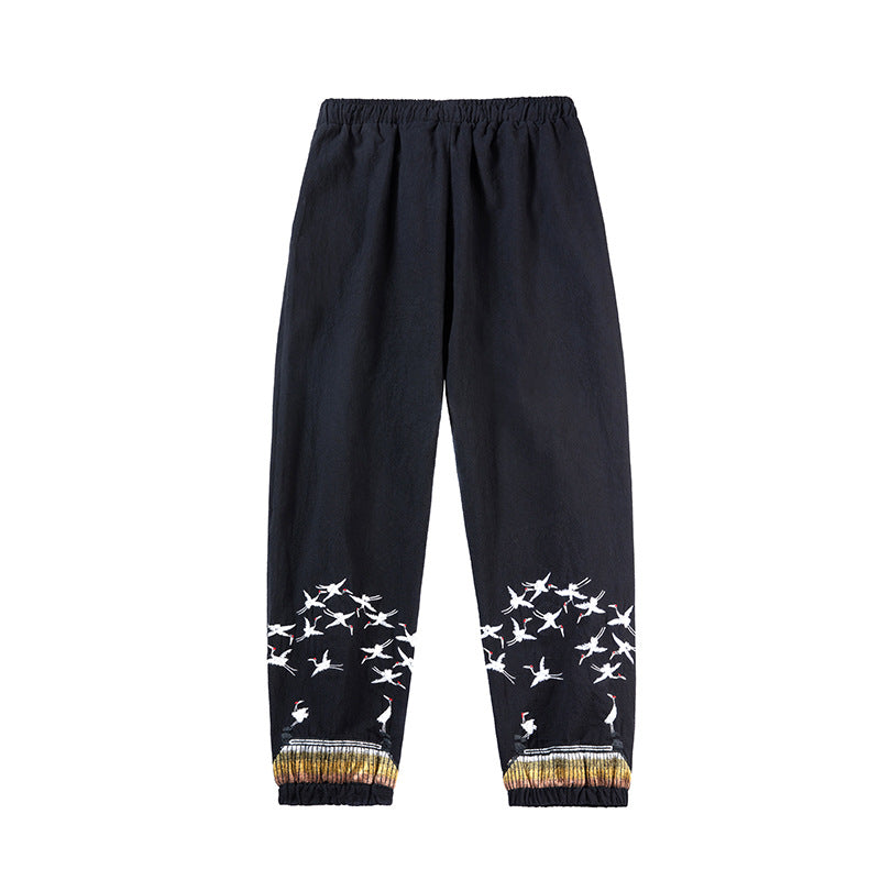 Chinese style men's plus size casual pants - Whispering Winds