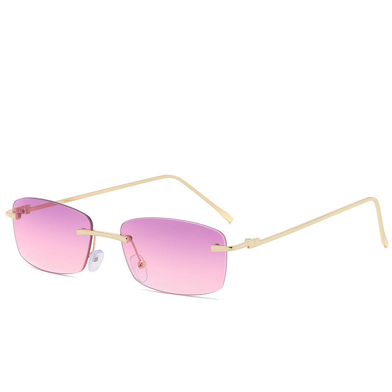 Rimless Cut-Edge Ocean Lens Sunglasses