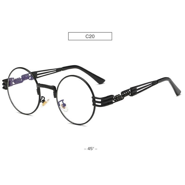 John Lennon Round Steampunk Mirrored Sunglasses