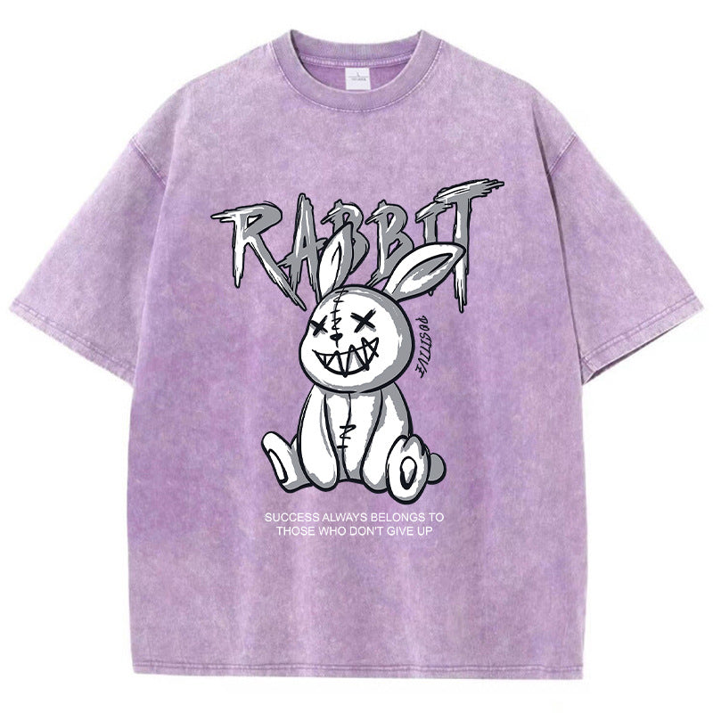 Rabbit Print Chenille Streetwear Tee Primordials