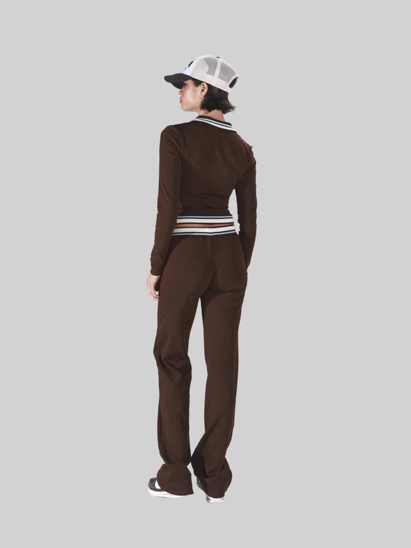 Retro Color-Block Long-Sleeve Co-ord Set Primordials