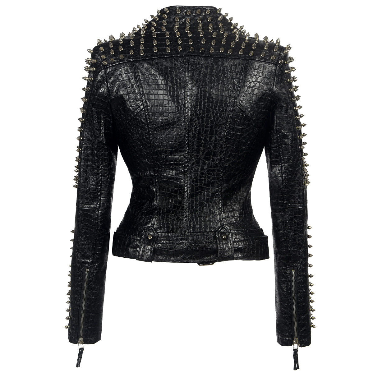 Short Faux Leather Biker Jacket