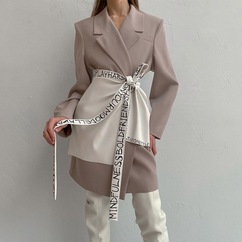 Irregular Leather Peplum Skirt Belt Primordials