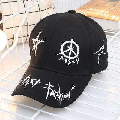 Custom Graffiti Black & White Patchwork Snapback Cap