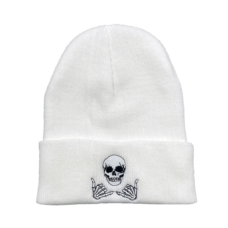Warm Knit "Grinning Skull" Beanie Hat