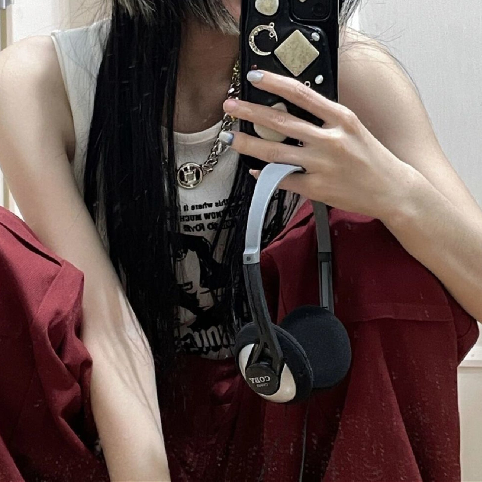 Y2K Kawaii Print Sleeveless Ribbed Knit Vest Primordials
