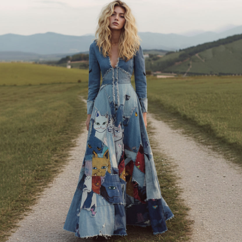 Trendy Fashion Printed Women's Dress